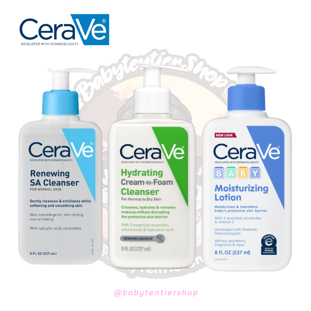พร้อมส่ง🛵 CeraVe ของแท้ USA 💙 SA Cleanser / Cream to Foam / Baby Lotion🧖🏻‍♂️ 237mL