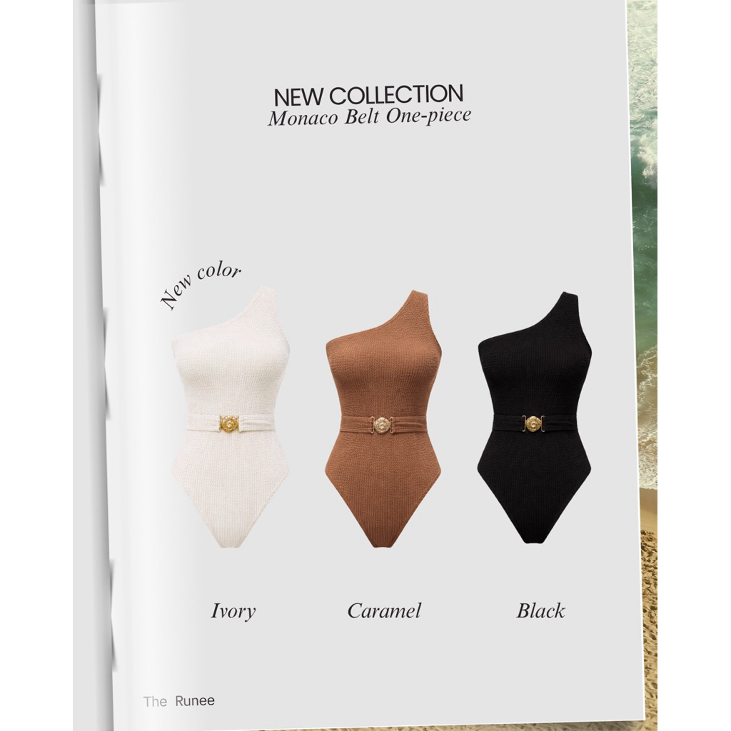 Monaco Belt One-piece 🤍 one shoulder style