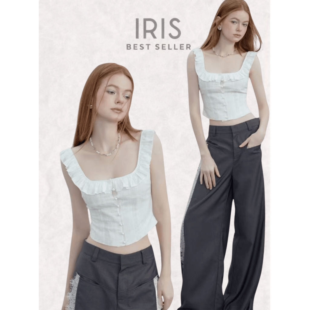 [ พร้อมส่ง ] IRIS FASHION Touch the future IS72370 Winnie top เสื้อ  เรียบหรูดูดี ใส่ไปเดท เนื้อผ้าดี