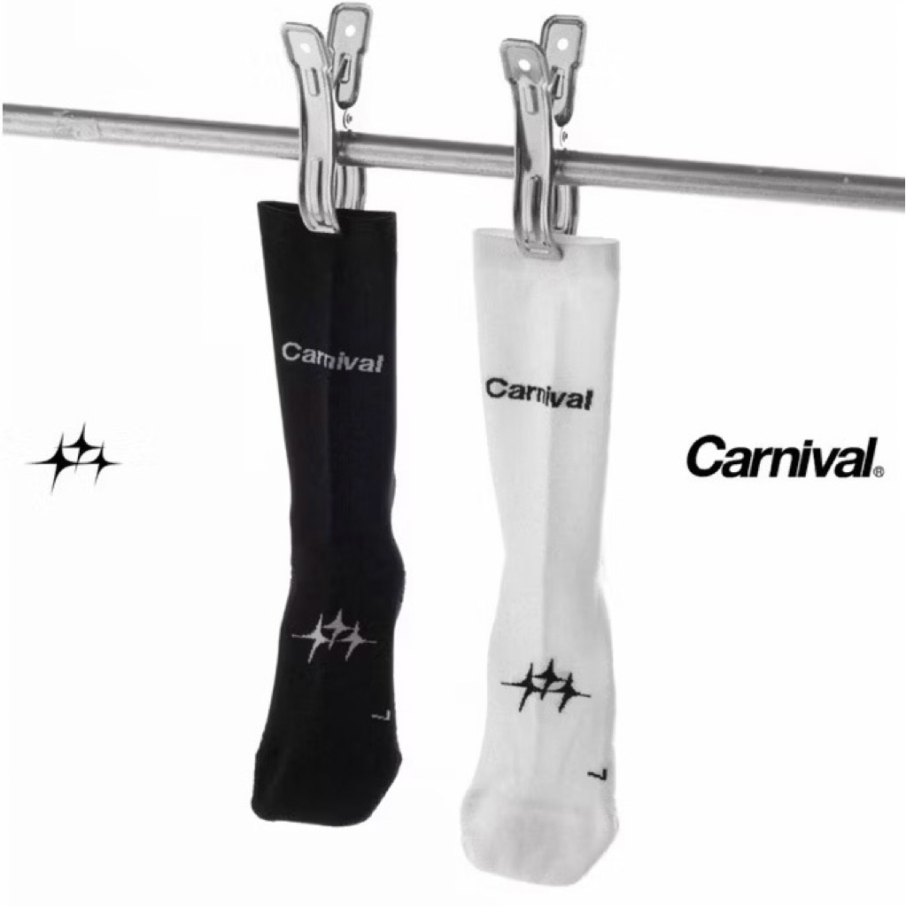 [แท้💯% ของใหม่ พร้อมส่ง] ถุงเท้าวิ่ง CARNIVAL RUNNING QUARTER SOCK “BLACK & WHITE”