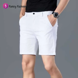 Fancy Fashion กางเกงขาสั้นผู้ชาย เอวยางยืด กางเกง ขาสั้น ชาย ผ้ายืด