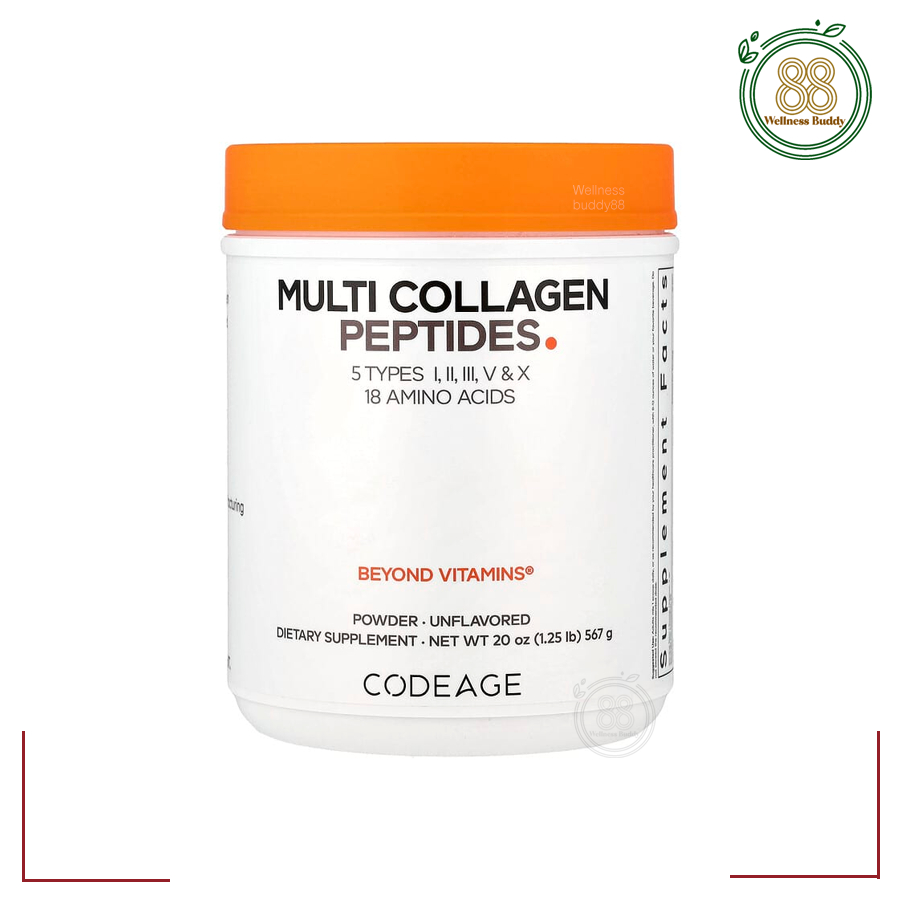 Codeage, Multi Collagen Peptides Powder, Unflavored, 20 oz (567 g)
