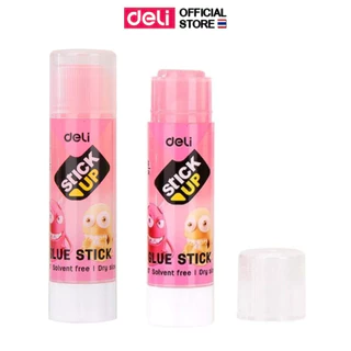 กาวแท่งเจล Deli 8g สีใส ปลอดสารพิษ ลายการ์ตูนน่ารัก พกพาง่าย เหมาะเด็กและงานประดิษฐ์