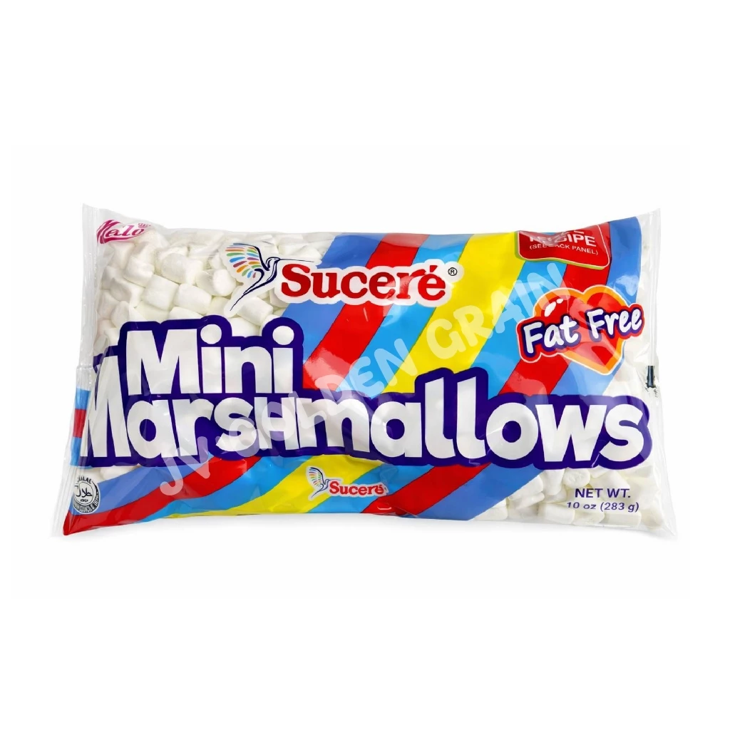 มาร์ชแมลโลว์ สีขาวเม็ดเล็ก MINI MARSHMALLOWS ตรา Sucere ขนาด 283g