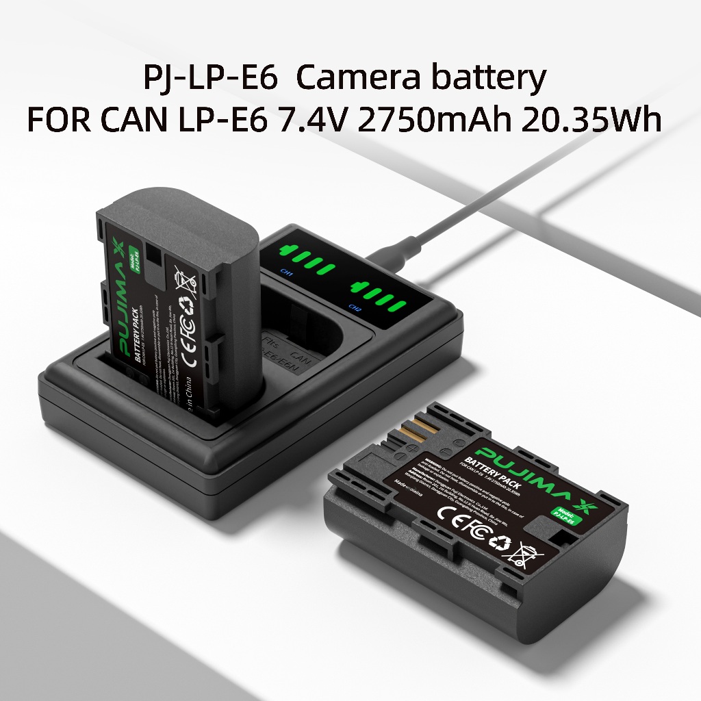 PUJIMAX ถ่านชาร์จ LP-E6 เครื่องชาร์จถ่าน แบตเตอรี่กล้อง สำหรับ Canon 5DS R 5D MarkII 6D 7D 90D R5 R6 ราคา ถูกที่สุด ดีลบีเคเค แกลเลอรีภาพที่ 8