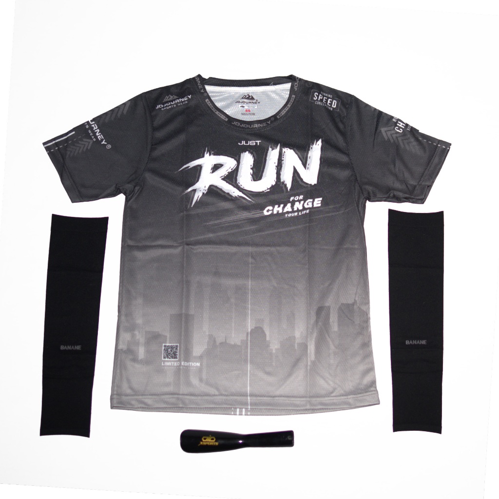ชุดเซ็ตสินค้าสมมนาคุณ Running APEX เสื้อ Run + ช้อนงัดส้น + ปลอกแขน UV 2 คู่ คละสี คละไซส์