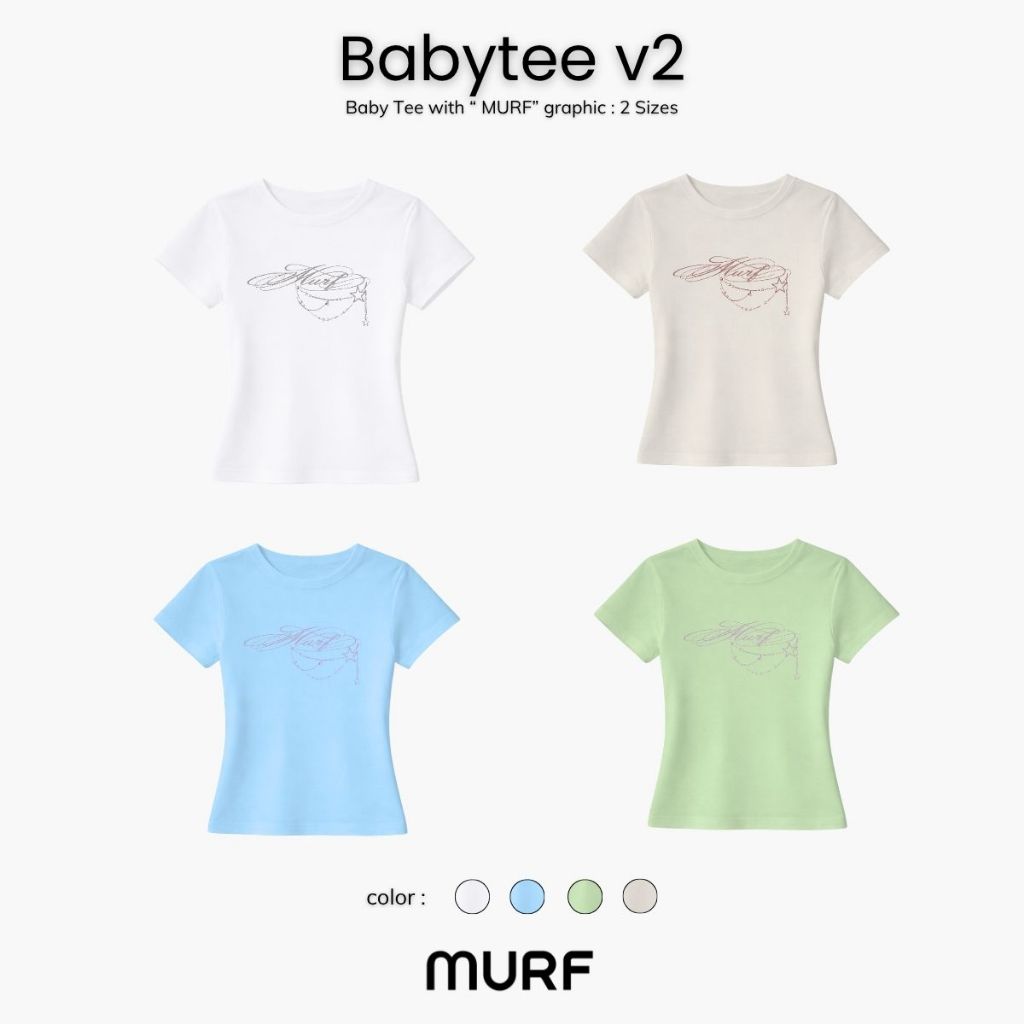 MURF.BKK | Babytee v2 | เสื้อเบบี้ทีสกรีน murf ทรงสวย พอดีตัว   Cotton ผ้านุ่ม ใส่สบาย อยู่ทรง | T204