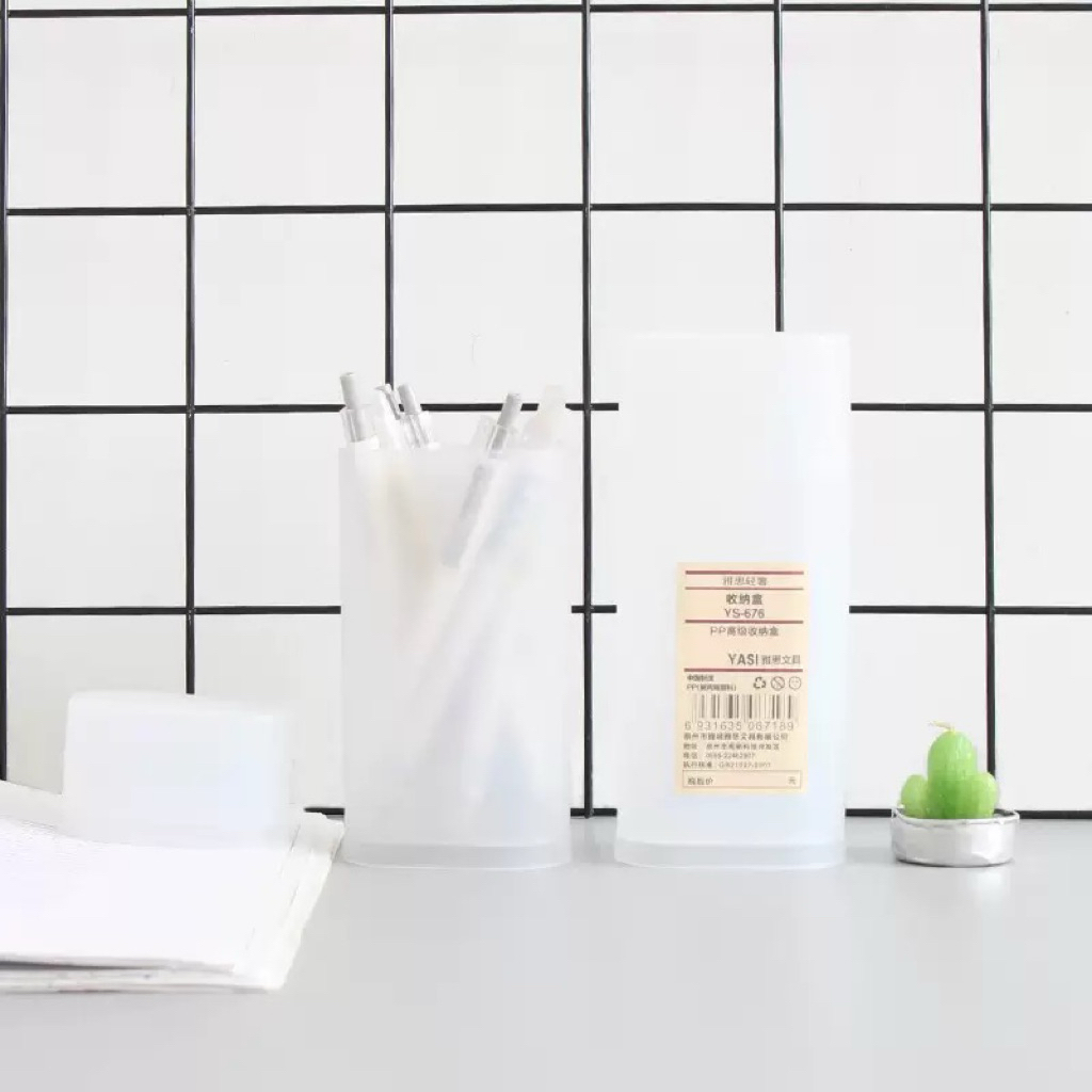 กล่องเก็บของอเนกประสงค์ MUJI วัสดุ PP ใส ทนทาน กล่องใส่ปากกาอเนกประสงค์ ใช้เก็บแว่นตาได้