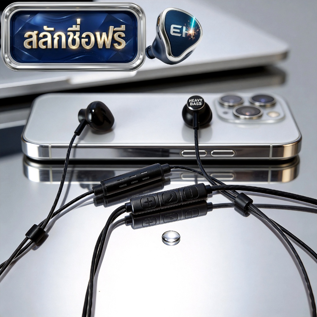 [สลักชื่อฟรี] หูฟัง Earbud รุ่น มะยม ไมค์เทพติดปาก คุยชัด เบสแน่น - Elite BASS