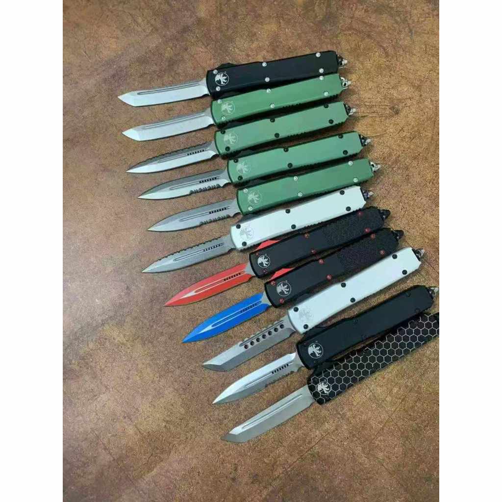 Microtech ไมโครเทคโนโลยี UT85 วัสดุใบมีด: 7CR14MOV วัสดุก้าน: อลูมิเนียมอัลลอยด์ ความแข็ง: 59-60HRC