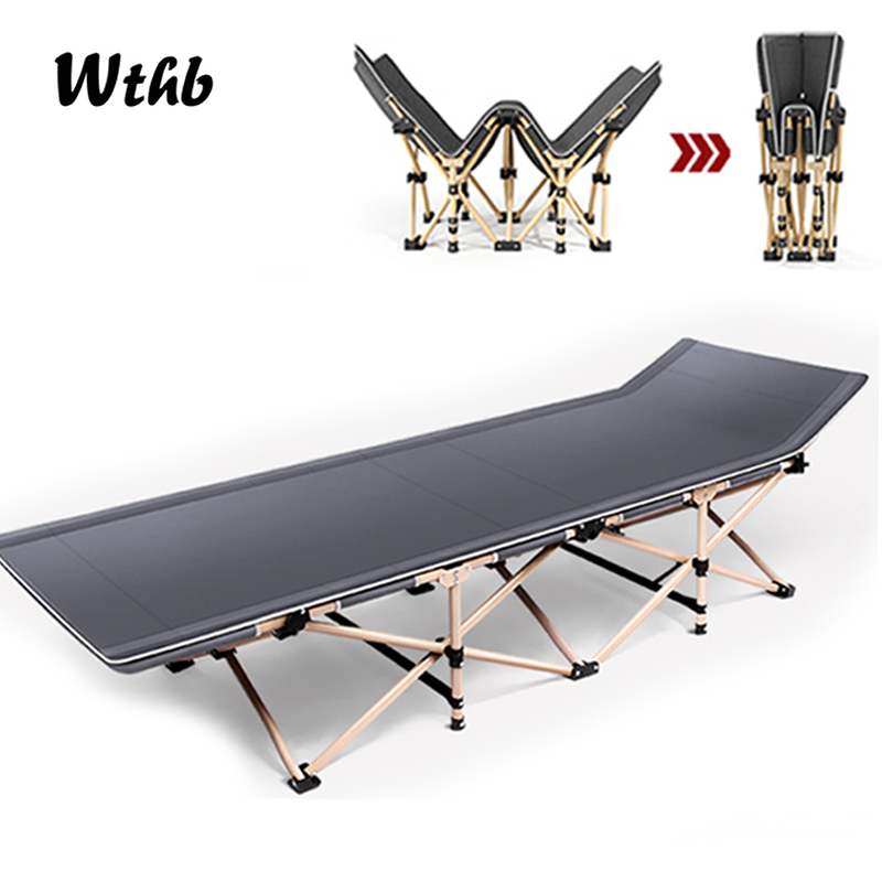 WTHB เตียงพับนอนได้ เตียงพับ เตียงพับกลางแจ้ง พักกลางวัน ไม่ต้องประกอบ เตียงเดี่ยว พับง่าย แบบพกพา