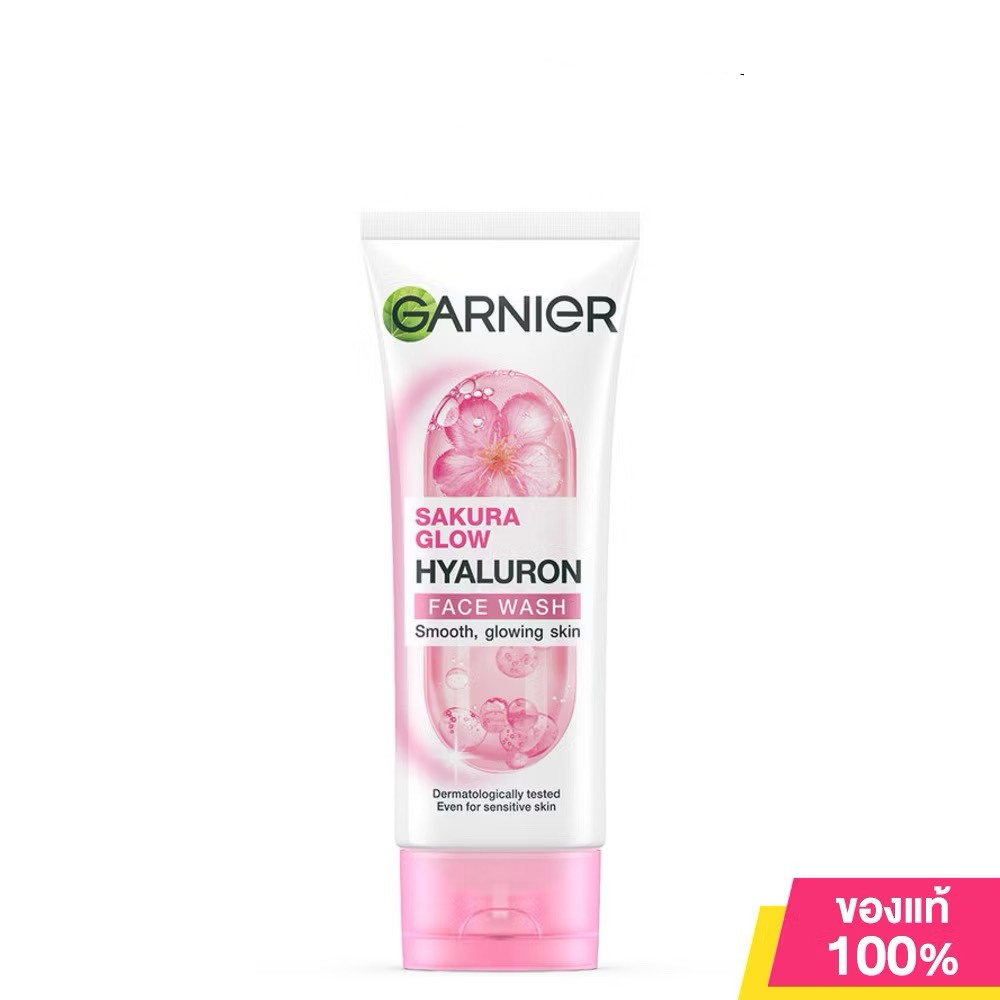 การ์นิเย่ ซากุระ โกลว์ ไฮยาลูรอน คลีนซิ่ง โฟม 100 มล.x1 GARNIER CLEANSING FOAM (โฟมล้างหน้า,คลีนซิ่ง)