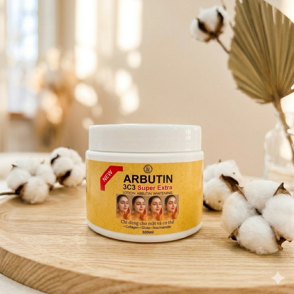 ARBUTIN 3C3 Super Extra LOTION ARBUTIN WHITENING ครีมอาร์บูติน 300ml.