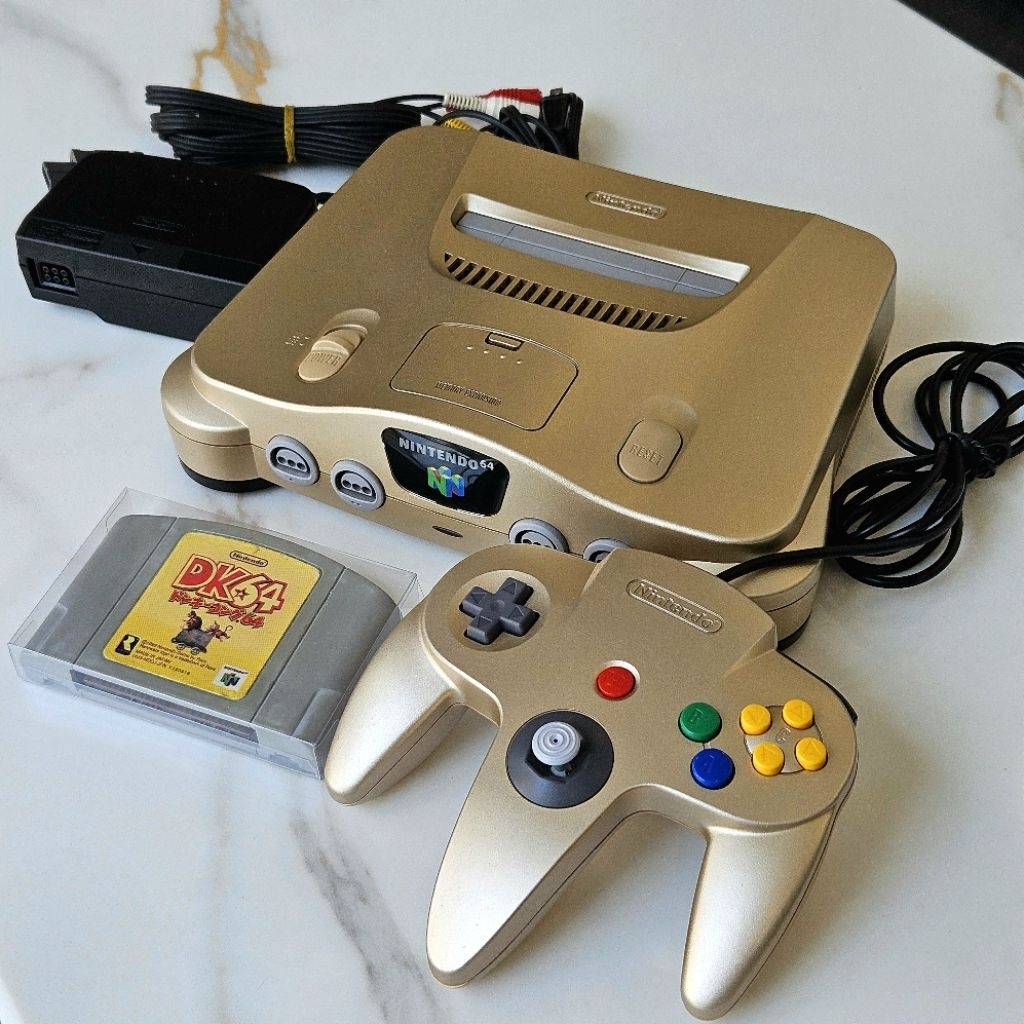 Nintendo 64 Gold - N64 Gold  + Donkey Kong 64