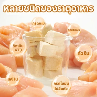 PETLUSCI® อกไก่ฟรีซดราย ขนมแมว 640กรัม ขนมฟรีซดรายแมว 100%ฟู้ดเกรด ขนมสุนัข แมวและสุนัข
