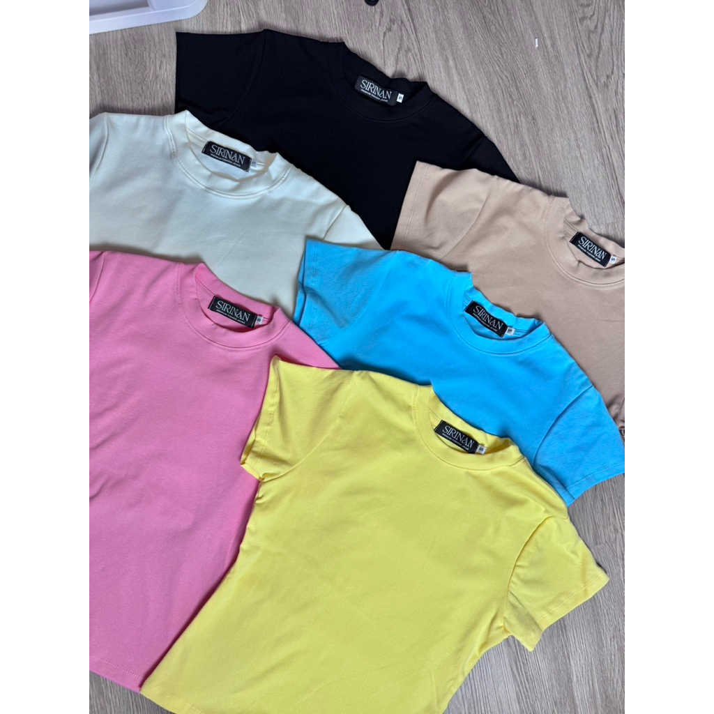 เสื้อยืดคอกลม ผ้า Cotton Spandex ผ้ายืดที่ระบายอากาศได้ดี นุ่มสบายผิว แต่มีความยืดหยุ่นสูง คืนตัวไว ไม่ย้วยง่าย