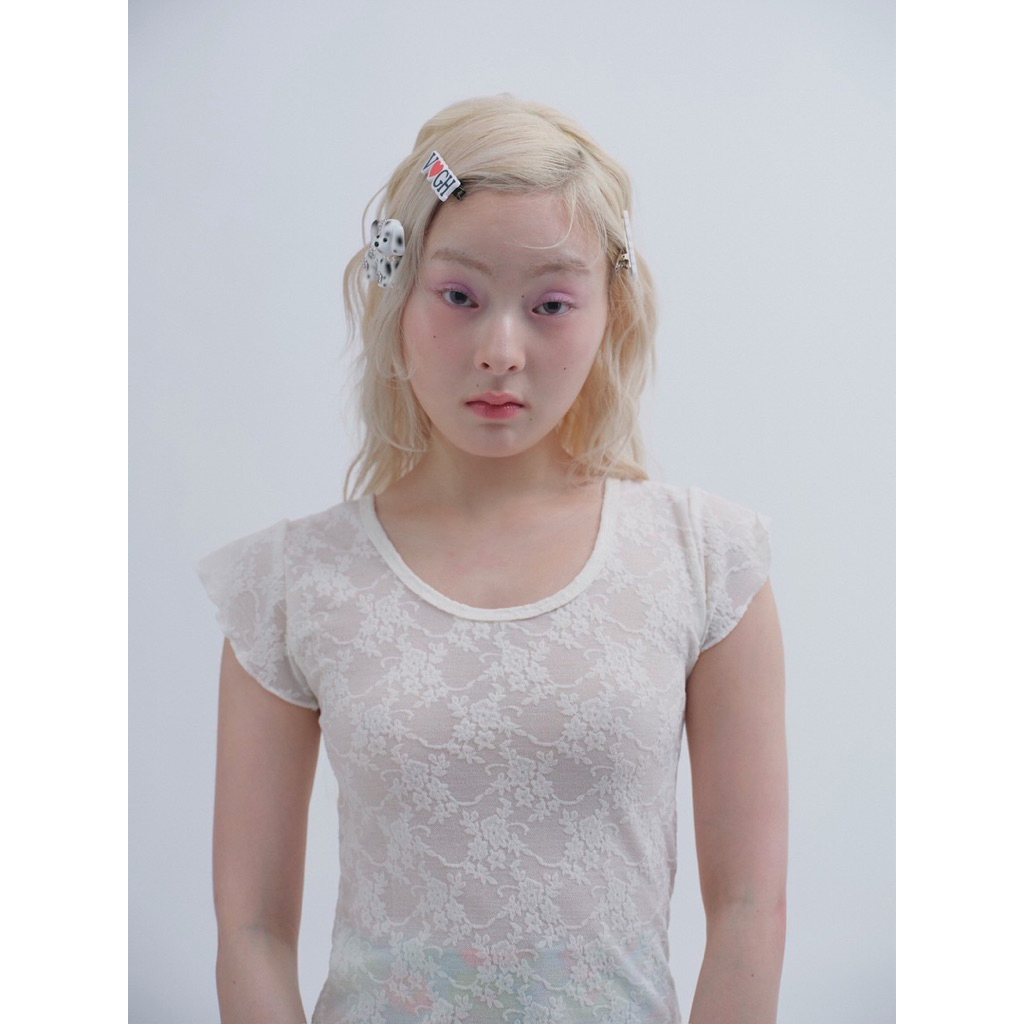 flower lace tops ( แขนระบาย )