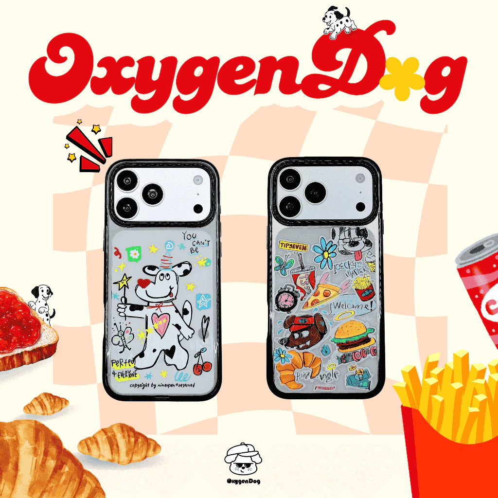Oxygendog case เคสไอโฟน ลายน้องหมา For iPhone 17promax 17pro 17 16ProMax 16 15ProMax 15 14 13