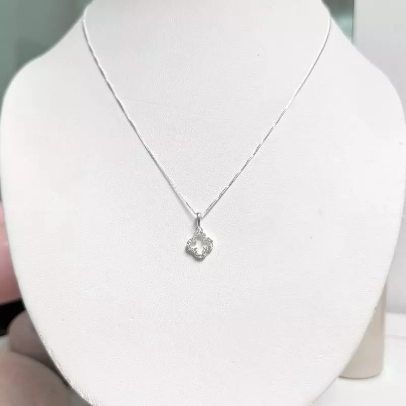 🤎แถม ต่างหูเงินแท้ 1 คู่🤎 Minny Necklace | สร้อยคอเงินแท้ 92.5% โคลเวอร์ มินนี่ | เงินแท้92.5% งานช่างไทย