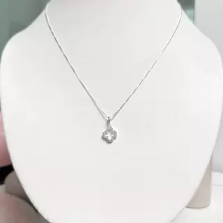 🤎แถม ต่างหูเงินแท้ 1 คู่🤎 Minny Necklace | สร้อยคอเงินแท้ 92.5% โคลเวอร์ มินนี่ | เงินแท้92.5% งานช่างไทย