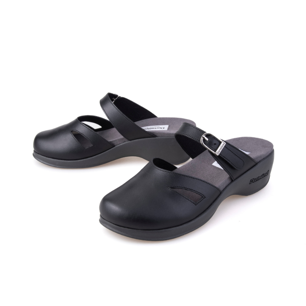 Dortmuend Pro Series Mule Miriam JF570 007-000 Black รองเท้าสุขภาพ รองเท้าหุ้มหัว
