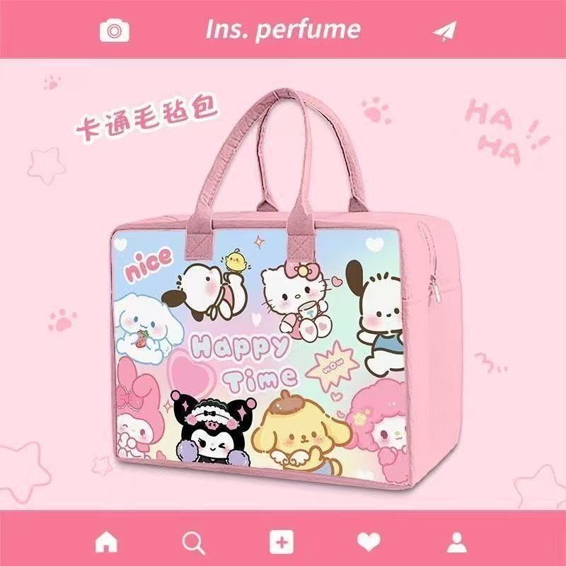 (B-2911)🔥พร้อมส่ง กระเป๋าถือผ้าสักหลาด กระเป๋าการ์ตูน กระเป๋าช้อปปิ้ง กระเป๋าถือมือจับไม่ทอ, กระเป๋าถือพับได้ น่ารักสาว