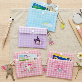 กระเป๋าใส่เหรียญ การ์ด หรือบัตรต่างๆ ลายลิขสิทธิ์แท้ Sanrio ขนาด 11.5x8 cm รุ่น 011 Kitty, Melody, Kuromi, Cinnamoroll