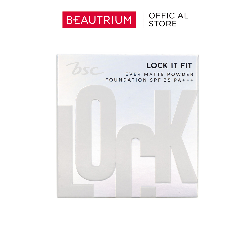 BSC Lock It Fit Ever Matte Powder Foundation SPF35 PA+++ แป้ง 8g