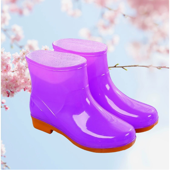รองเท้าฝนสตรีแบบเท้าสั้น สำหรับผู้ใหญ่ ป้องกันลื่นและกันน้ำ (จัดส่งจากประเทศไทย ใช้เวลา 2-3 วันแนะนำให้ถ่ายรหัสใหญ่)