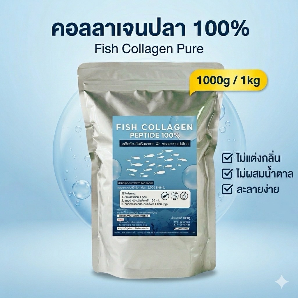 [ลดพิเศษ] Collagen Peptide 100% (คอลลาเจนจากญี่ปุ่น) 1kg