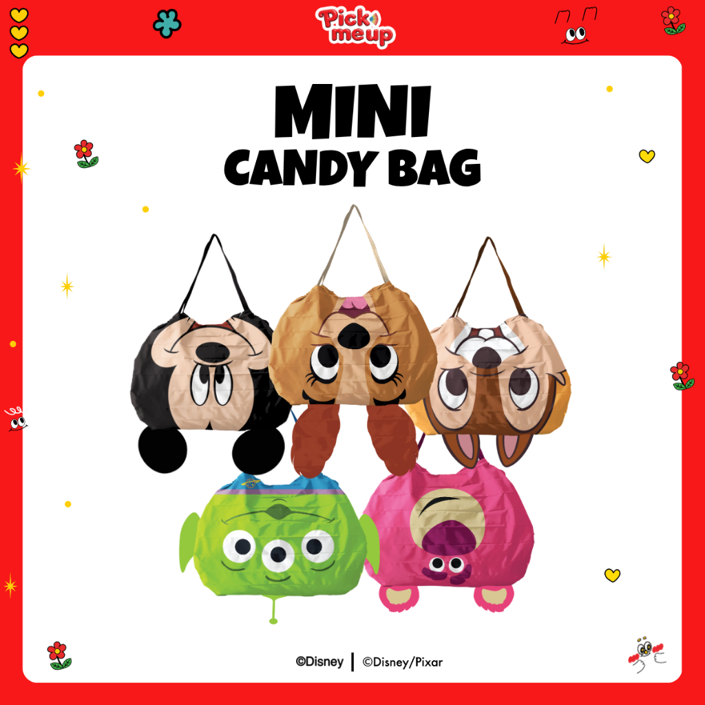 PickMeUp กระเป๋าผ้าพับได้พิมพ์ลาย Mini Candy Bag ลิขสิทธิ์ Disney