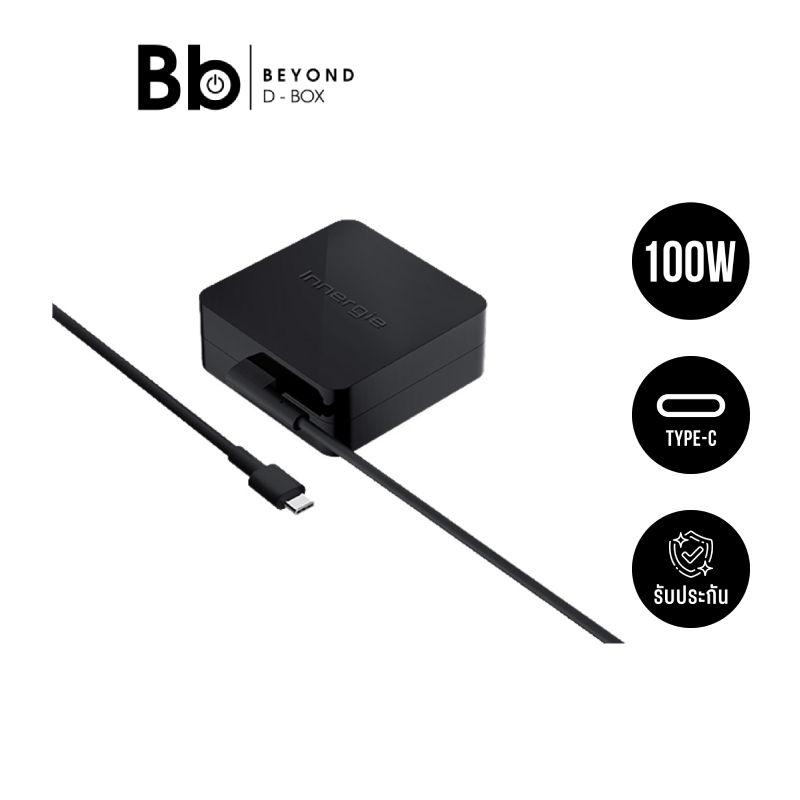 อแดปเตอร์ Innergie Notebook Adapter USB-C 100W (ING-ADP-100SBDBLA) by BB Beyond D-Box