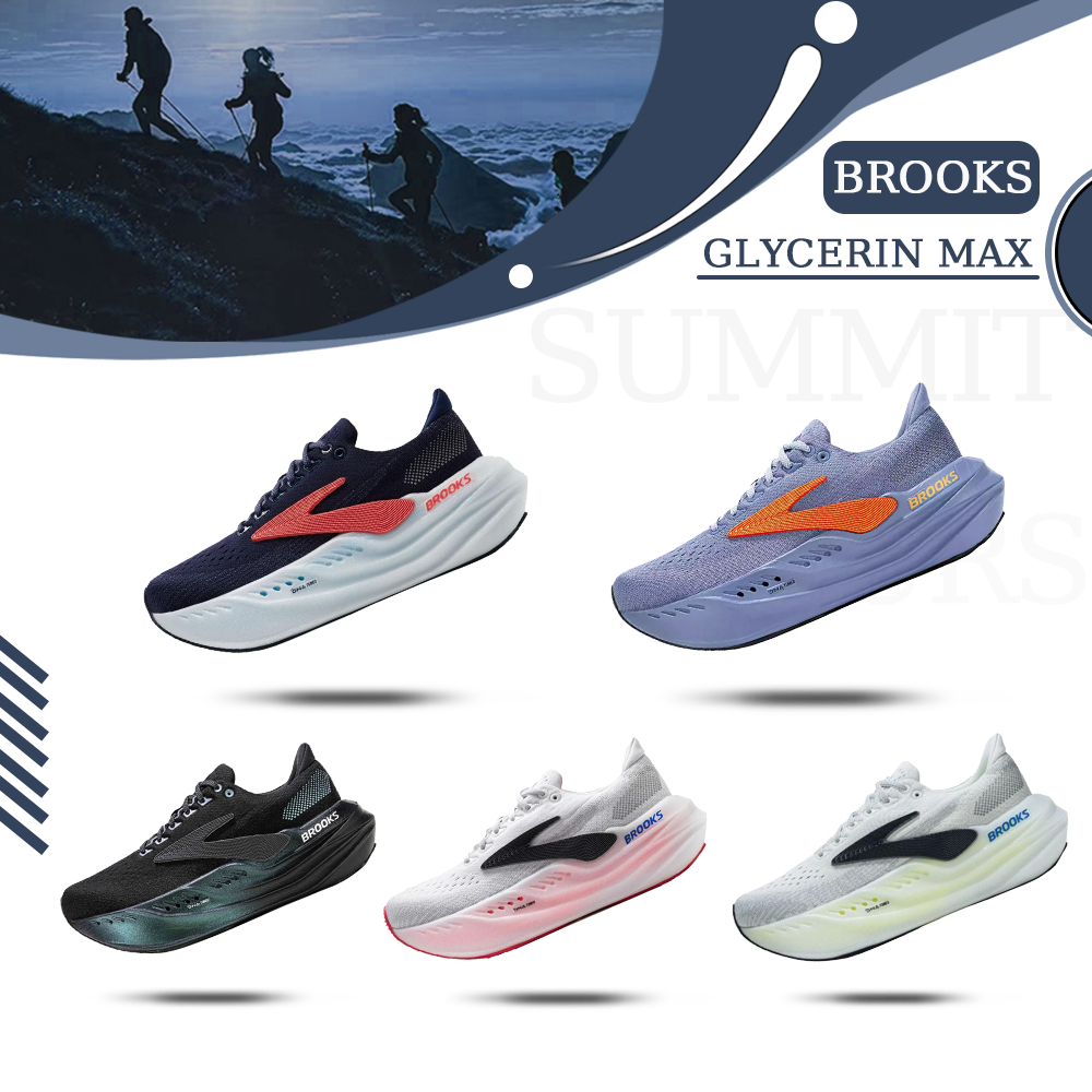 💙❤（ รับประกันของแท้จากช็อป100%）❤🌟    Brooks Glycerin max รองเท้ากีฬา🌟 แฟชั่นกระแสนิยม ระบายอากาศได้ดีและสะดวกสบาย