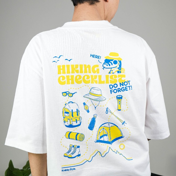 Krabby Style เสื้อยืด Oversize รุ่น I’M HERE! HIKING รูปที่ 6