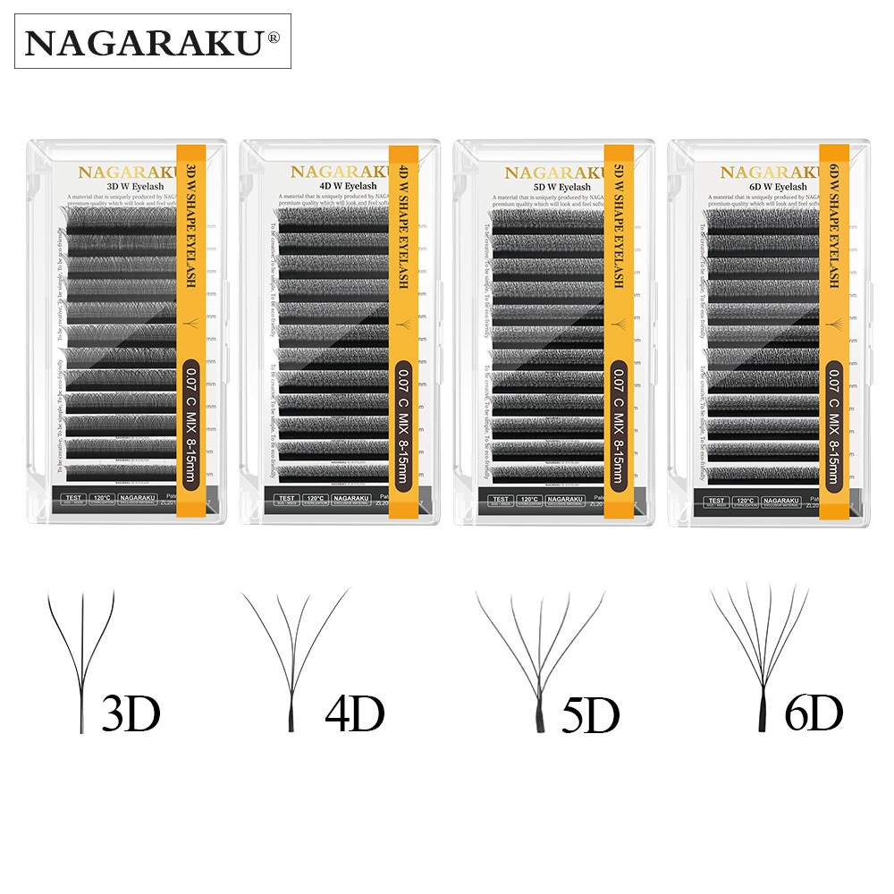 ขนตาW ขนตา3D ขนตา4D ขนตา5D ขนตา6D ยี่ห้อNagaraku นาการากุ มีเคิฟC,D 0.07