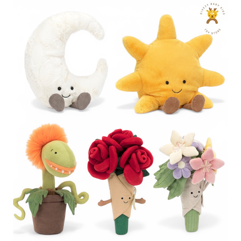 Jellycat Amuseables Sun, Moon, Rose Bouquet (New) ☀️🌙🌹สินค้ามือ 1 พร้อมส่ง