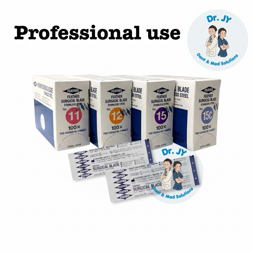 พร้อมส่ง ยกกล่อง ใบมีด 100ใบ Feather Professional use.