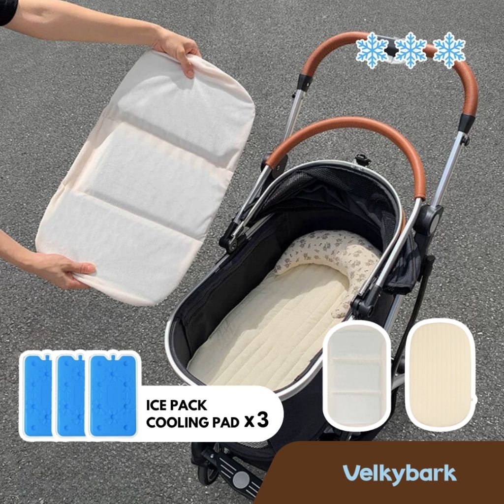VELKYBARK [พร้อมส่ง] แผ่นรองนอนสัตว์เลี้ยง SET เบาะรองนอนแบบเย็น ได้ทั้งหมด 3 ชิ้น เบาะรองรถเข็น