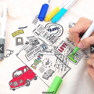 Monami ปากกามาร์คเกอร์เขียนผ้า รุ่น Fabric Marker 470 (ด้ามเดี่ยว)
