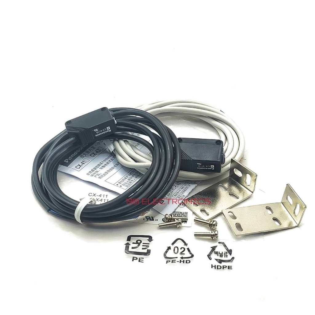 1ชุด (2ตัว) CX-411 CX411 (CX-411D + CX-411E) Photoelectrics Sensor NPNLight-ON/Dark-ON โฟโต้เซ็นเซอร