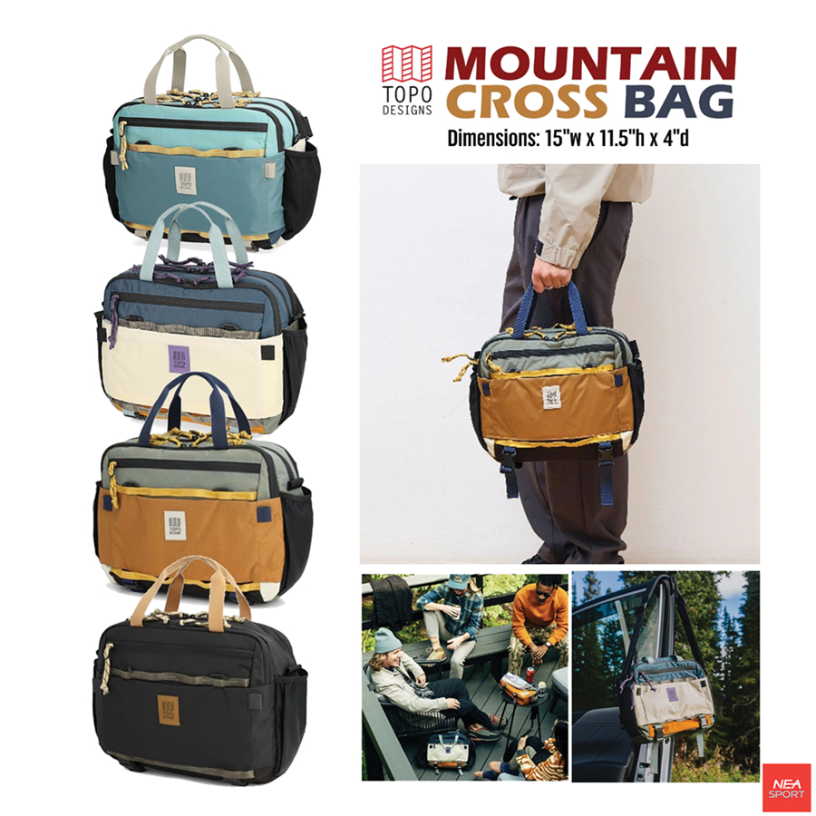 [ครบจบทุกฟังชั่นการใช้งาน] TOPO DESIGN Mountain Cross Bag กระเป๋าสะพายข้าง ออกเดินทาง ออกแบบพิเศษ