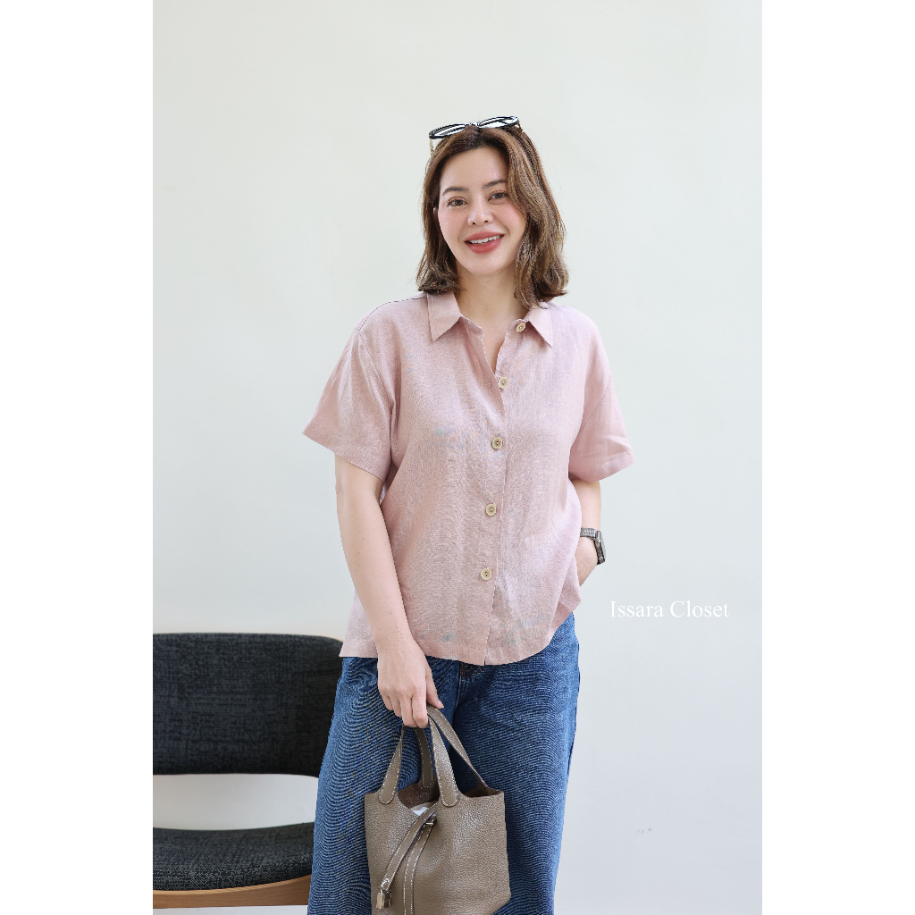 เสื้อลินิน รุ่น Short ดีไซน์ใหม่ใส่หน้าร้อน สบายมากกก