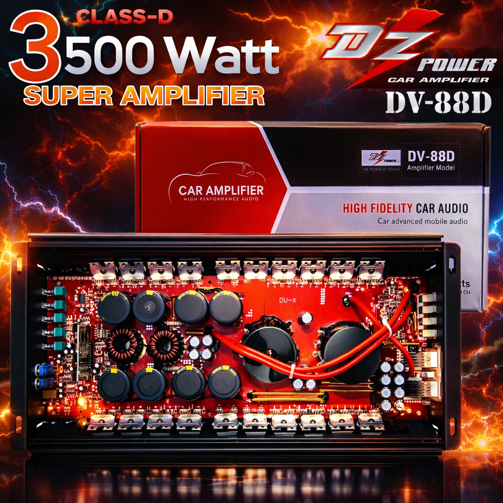 DZ POWER รุ่น DV-88D สุดยอดพาวเวอร์แอมป์คลาสดีกำลังขับ 3500W.แรงมากๆ ราคาประหยัดสุดๆ