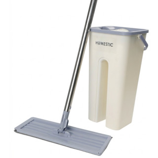 HOMESTIC ไม้ถูพื้นพร้อมถังรีดน้ำ แถมผ้าให้ 2 ชิ้น ไม้ม็อบ ไม…