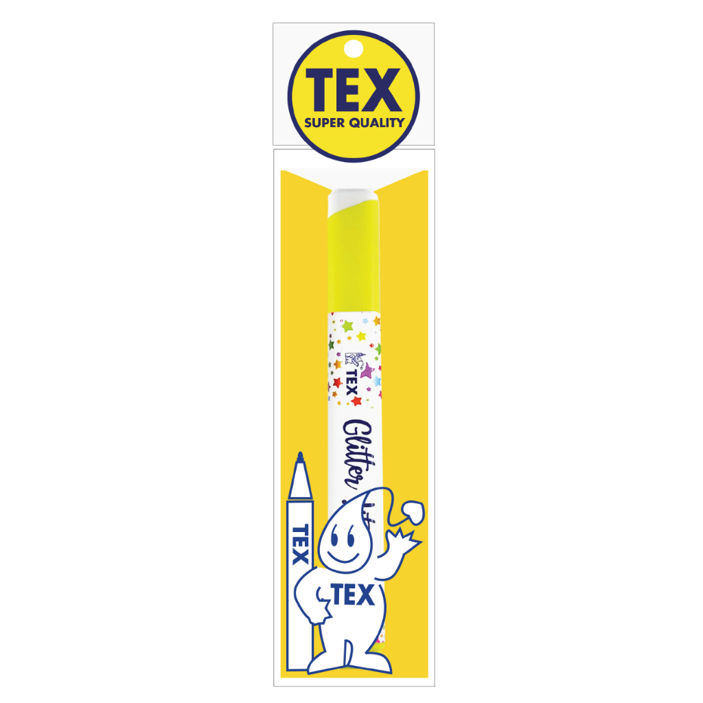 TEX 1020 ปากกากลิตเตอร์ไฮไลท์สีสะท้อนแสง แพ็ค 1 ด้าม (มีให้เลือก 7 สี)