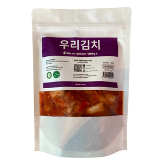 woori kimchi กิมจิสด ทำโดยเชฟเกาหลี ผักกาดขาวแบบสไลด์และ korea signature slice kimchi 1kg 우리김치