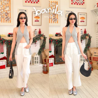 nanya.bkk | Banila Pants กางเกงทรงกระบอกปลายขาม้า Everyday look (ยาว36)