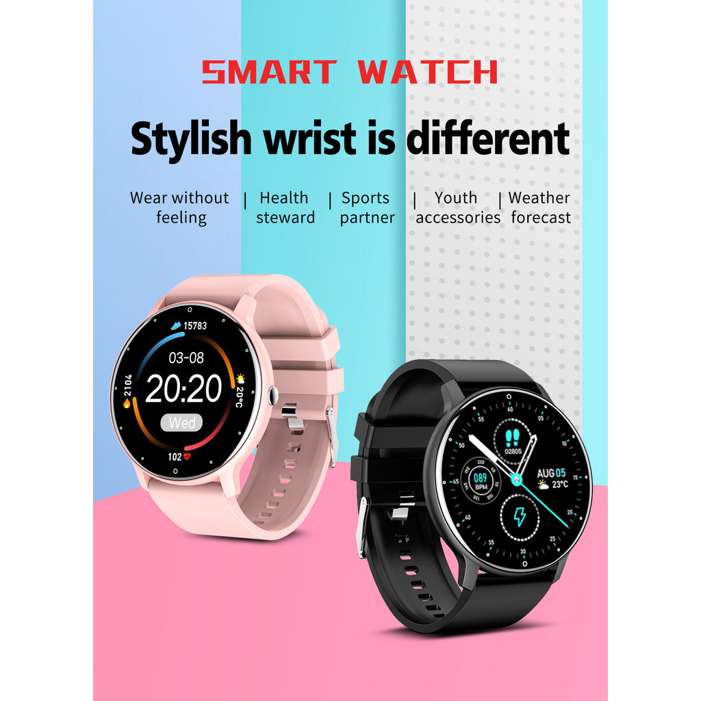 ZL02 Smart Sports Watch Heart Rate Blood Pressure Sleep Monitoring Bluetooth Call Remote Control Pho