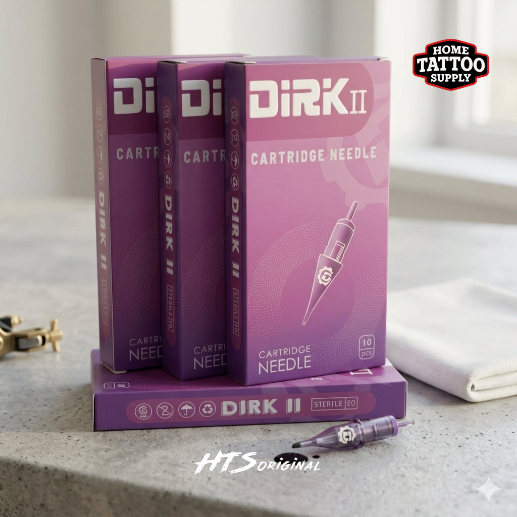 DIRK II เข็มสักตลับ (เลือกเบอร์ได้) บรรจุ 10 ชิ้น Cartridge Needle เข็มฮอคเดินเส้น/ลงเงา อุปกรณ์สัก