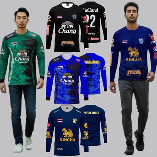 เสื้อกีฬาพิมพ์ลายแขนยาว ใส่ได้ทั้งหญิง/ชาย